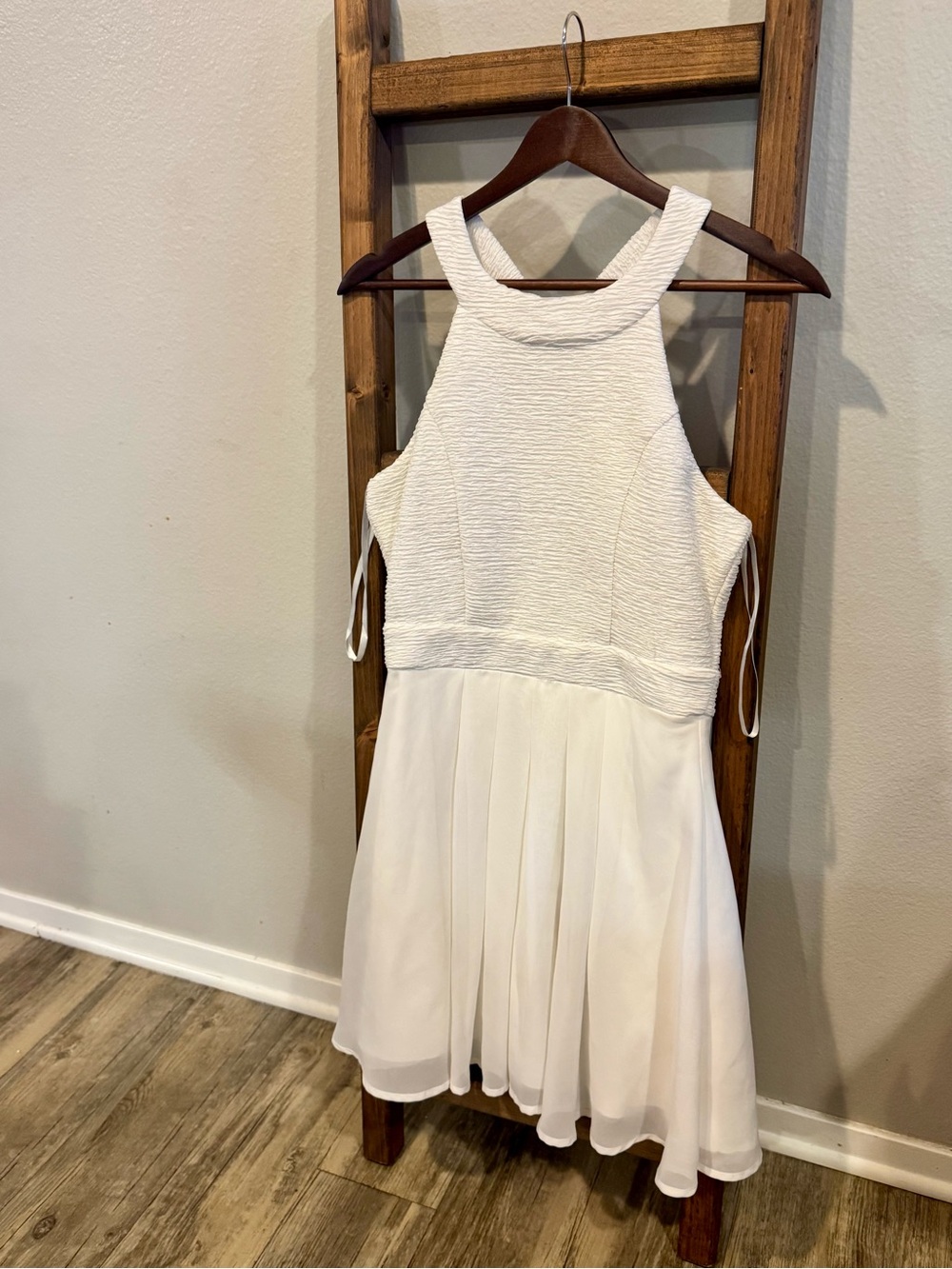 Trixxi White Girls Formal Bow Back Dress